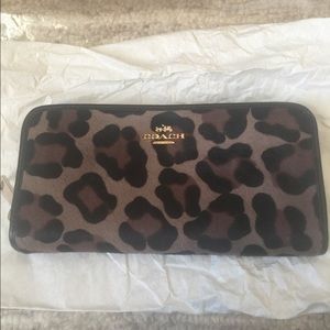 Coach Haircalf Ocelot Print Wallet
